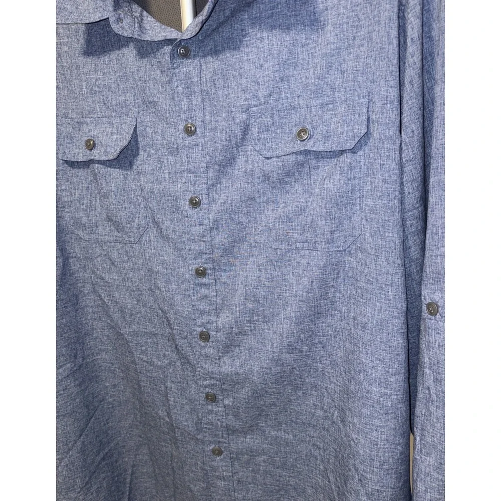 Croft & Barrow Quick Dry Shirt Mens XL Gray Long Sleeve Outdoors Stretch Pockets - Picture 3 of 6